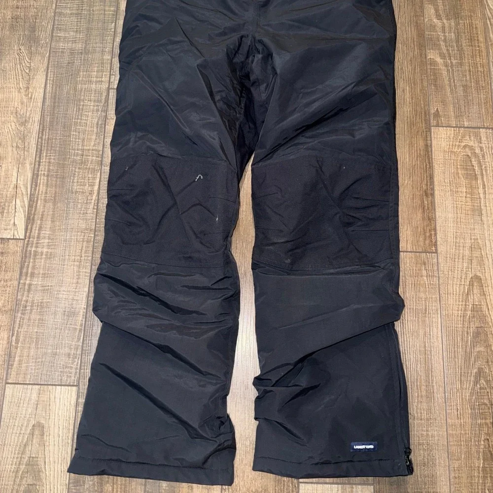 Lands End Squall Kids Black Insulated Snow Bib Overalls Size 20 RN 62830